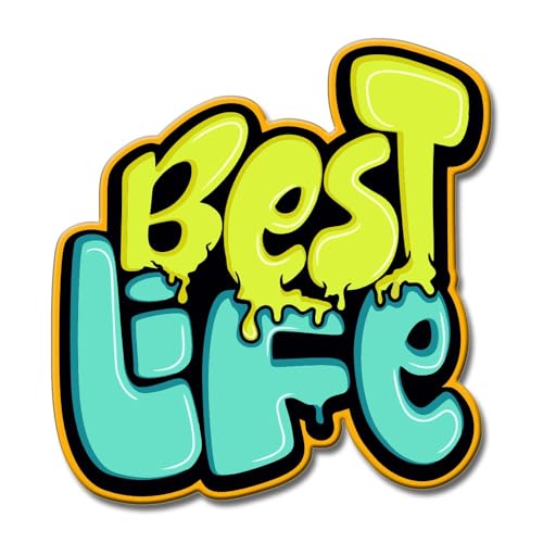 Image of Yey Stylish Fridge Magnet for Refrigerator - Multicolour 3x2 Inch Decorative Kitchen, Home & Office Accessory Idea for Decor Lovers (Best-Life)