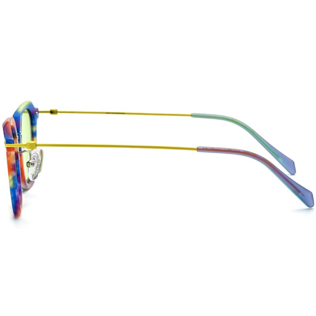 Occhiali da sole di tendenza in acetato e titanio puro, alla moda