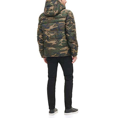 Image of LEVI'S Men's Mid-length Quilted Performance Hoody Puffer Jacket
