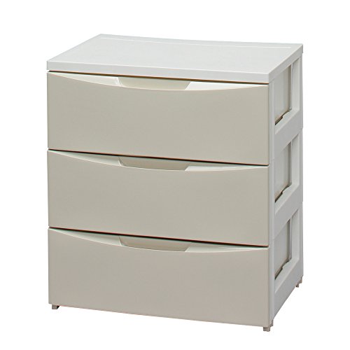 アイリスオーヤマ チェスト 3段 日本製 幅55×奥行41×高さ61.5cm ホワイト / アイボリー 白 プラスチック COD-553