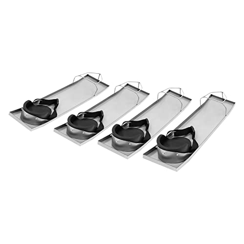 XUFOPLY Concrete Knee Boards, 28'' x 8'' Slider Knee Boards Stainless Steel Kneedboards Concrete Sliders Pair Moving Sliders for Concrete Finishing