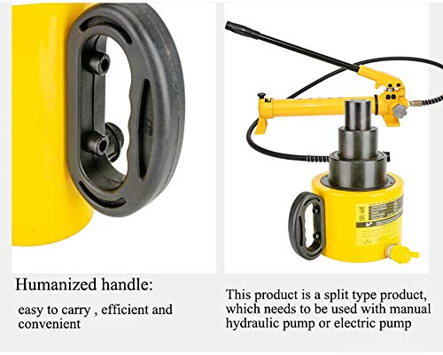 Image of NEWTRY 100 ton Hydraulic Ram Jack Multi-Section Stoke 300mm(11.8inch) Short Type Protable Hydraulic Cylinder Industrial Lifting Jack, not for Car (100T)