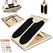 3-in-1 Slant Board & 180°/360° Balance Board, Portable 6 Angle Adjustable Calf Stretcher with Training Poster, Anti-Slip 300LBS Wobble Board for Physical Therapy, Standing Desk & Core Strength