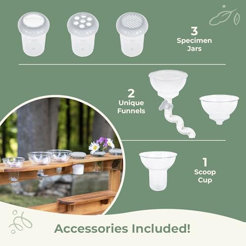 Guidecraft-Acadia-Kids-Outdoor-Mud-Kitchen-Playset-Pretend-Play-Kitchen-with-Sink-Stove-and-Accessories-Wooden-Backyard-Playset-Outdoor-Kitchen-for-Kids Guidecraft Acadia Kids Outdoor Mud Kitchen Playset Pretend Play Kitchen with Sink Stove and Accessories Wooden Backyard Playset Outdoor Kitchen for Kids