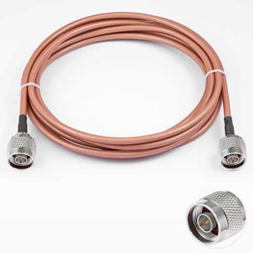 Vecys N Male to N Male Low Loss Coaxial Cable RG400 10FT/3M for 3G 4G 5G LTE Antenna Ham Radio GPS WiFi