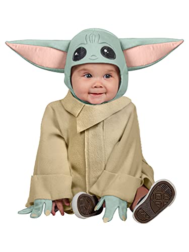 Rubies Disfraz Baby Yoda Preschool para niños y niñas, Túnica con guantes y accesorio para la cabeza, Oficial Star Wars para Navidad, Carnaval, Fiestas, Cumpleaños