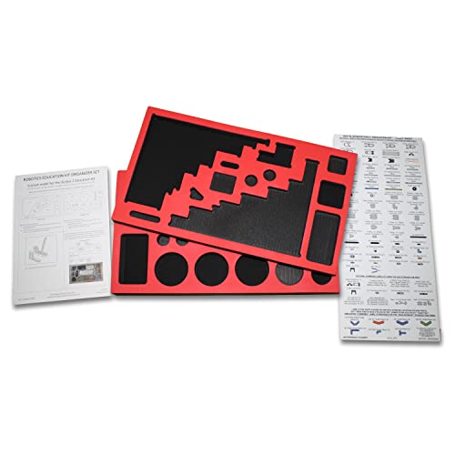Organizer for VEX IQ Gen 2 Education Kit, Foam Cutout Inserts and Waterproof Sorting Stickers, 2nd Generation VEX IQ Superkit Storage & Protection