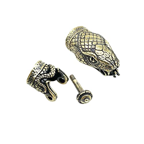 Baoblaze Schlangenkopf-Verschlüsse Armband Bead Charms Schnalle Haken Schmuck Verschlüsse Messing Handwerk Outdoor Herren Accessoires für DIY Paracord Survival Baoblaze Schlangenkopf-Verschlüsse Armband Bead Charms Schnalle Haken Schmuck Verschlüsse Messing Handwerk Outdoor Herren Accessoires für DIY Paracord Survival