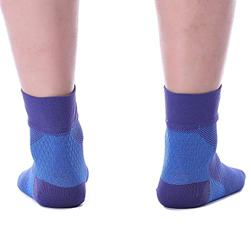 Doc Miller Foot Compression Sleeves for Plantar Fasciitis, Achilles Tendonitis, Heel & Arch Pain Relief, Best Socks for Neuropathy Relief, for Men & Women, Stabilizing Toeless Design
