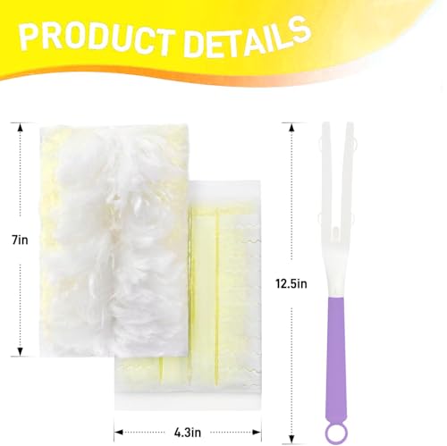 Image of Disposable Dusters Refills Heavy Duty Dusters Refills 180 Yellow Multi-Surface Duster Replacement Head for Cleaning,20 Counts