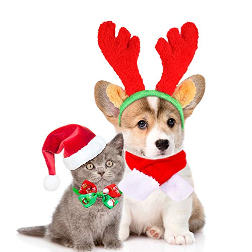 BBTO Set 4 Piezas Disfraz Navideño para Perros o Gatos miniatura 6