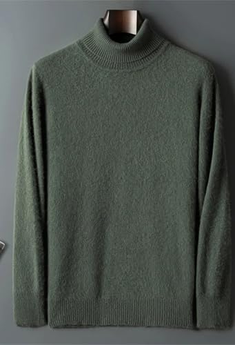 Men High Neck Sweater High Lapels Knitted Warm Pullover Long Sleeve Winter Jumper4