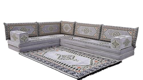 arabicsofa L Shaped Arabic Corner Floor Cushions – Oriental Floor
