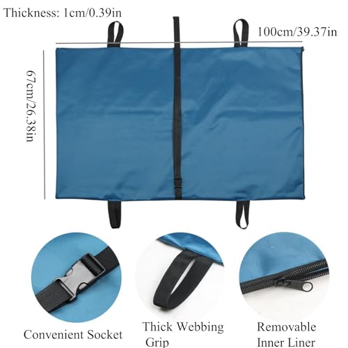 Maca portátil dobrável para cães grandes 100 x 67 cm para cães grandes, maca grossa e macia de emerg