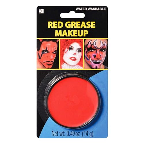 Red Grease Makeup - 0.49 oz. - Pigmented & Long-Lasting Formula Perfect for Halloween & Theatrical Performances, Pack of 24