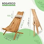 BOGATECO Deckchair aus Holz und Jute