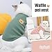 Bieiyhe 2er Pack Haustierkleidung für Katzen und Hunde - Baumwolle, Katzenpullover, Waffel, Ärmellos, für kleine bis mittelgroße Hunde und Katzen - Grün + Pink - XL