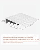 VEVOR Türschwellenrampe, 677x865x138 mm, Rollstuhlrampe aus Aluminiumlegierung mit Einer Tragkraft von 360 kg, Bordsteinrampen für Heimtreppen für Rollstühle Roller Gehhilfen Fahrräder Dreiräder – Ansicht 7