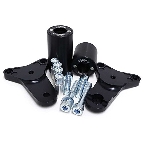 Shogun USA Made Suzuki GSXR600 GSXR 600 Z GSXR750 GSXR 750 Z Black PA2 No Cut Frame Sliders 2011