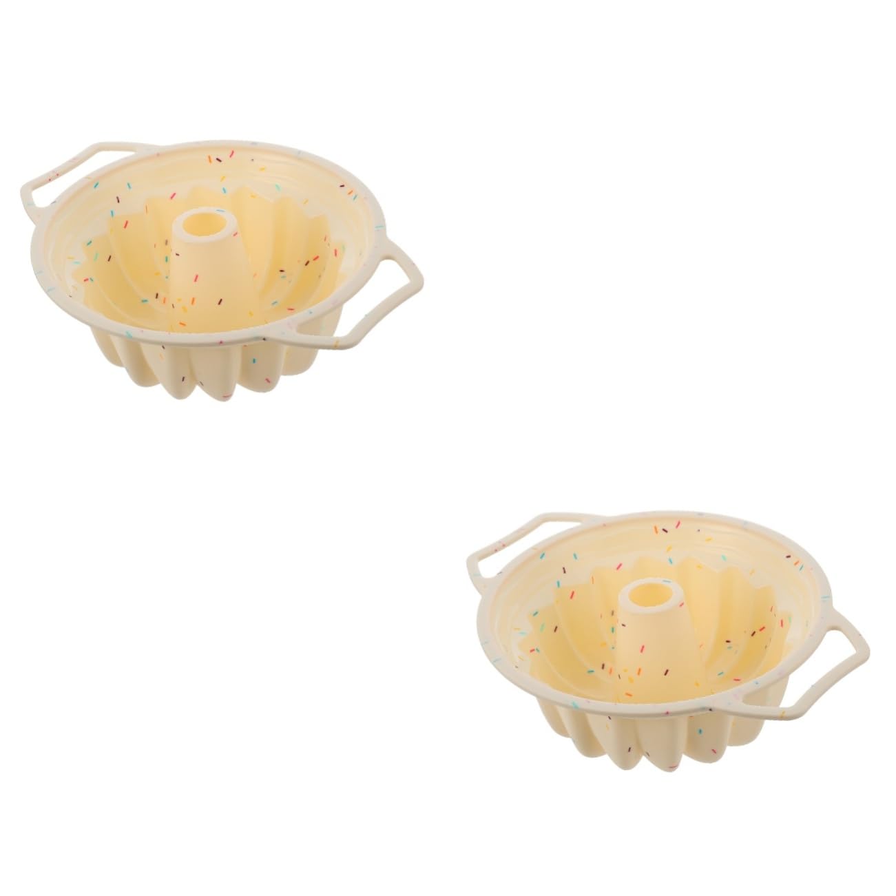 ABOOFAN 2 Pièces Moule a Gateau Moule à Dessert Pochoirs Pour Biscuits Moule à Beignets En Silicone Gateau Chocolat Fondant Moule à Pain Ustensiles De Cuisine Antiadhésif Gel De Silice