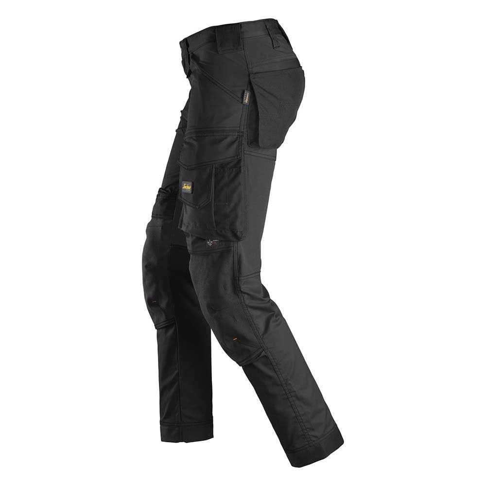 Snickers Workwear, Pantaloni elasticizzati da lavoro, Unisex-Adulto, Nero (Black/Black), 44