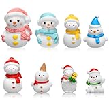 24 Pcs Christmas Snowman Figurine Ornaments Mini Resin Christmas Snowman Ornaments Snowman Miniature Kits Mini Xmas Decorations for Micro Landscape Table Centerpiece Home Decor Xmas Gifts, 1.5inch - Image 2