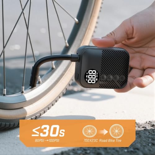Compresor portátil de 150PSI con cordón para neumáticos de bicicleta de montaña 3