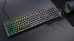 Clavier de jeu filaire CORSAIR K55 CORE RGB à membrane – Disposition QWERTY US, interrupteurs silencieux et réactifs – Résistance aux éclaboussures – RGB à dix zones – Touches multimédia – Compatible iCUE – PC, Mac – Noir