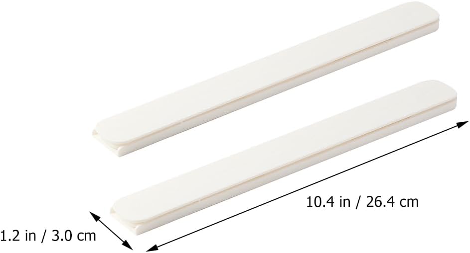 YARNOW Self Adhesive Drawer Slides 10.4 Inch White Plastic Guide Rails for Cabinet and Dresser Drawers Easy Install Smooth Quiet Sliding Track for DIY Storage Boxes and Home Organization