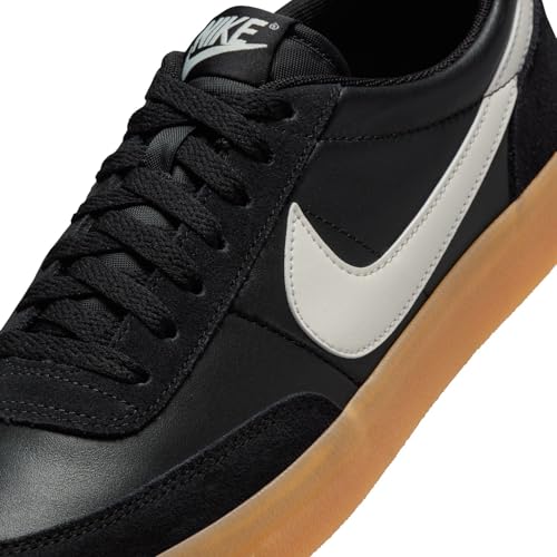 Nike Men's Killshot 2 Leather Sneakers, Black/Sail/Gum Yellow, 8.5 Medium US