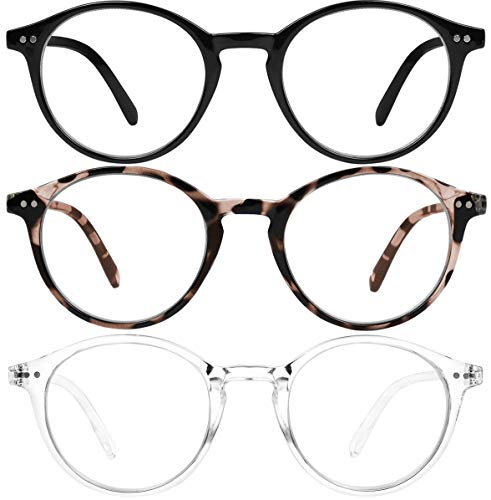 Image of Yogo Vision Blue Light Blocking Glasses Men Women Computer Anti Eyestrain Glasses Round Frame Blue Light Blocker Eyeglasses
