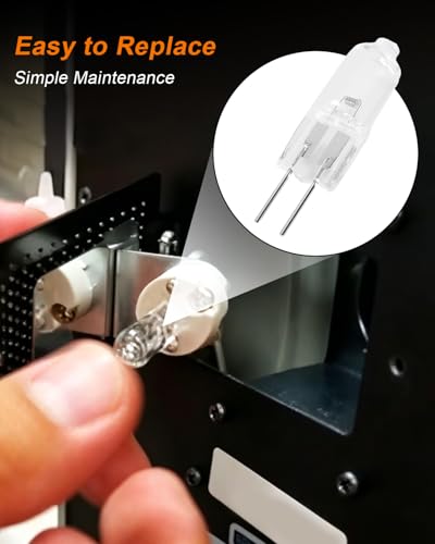 YGZICK 4 Pcs 6V 30W Halogen Bulbs Fit for T490A T490B B400A B400B B490A B490B T400A T400B Microscopes Replace 64265, with G4 Bi-Pin Base Microscope Bulbs - Thumbnail 6