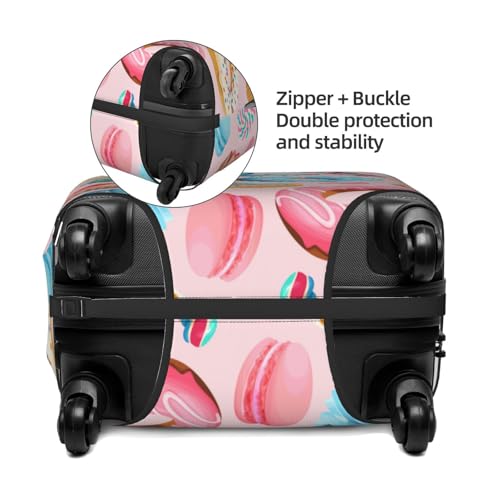 Cupcakes And Donuts Print Luggage Cover For Suitcase,Washable Elastic Travel Suitcase Protector With Zipper Closure And Bottom Buckle – Fits 18-32" Luggage-Large2