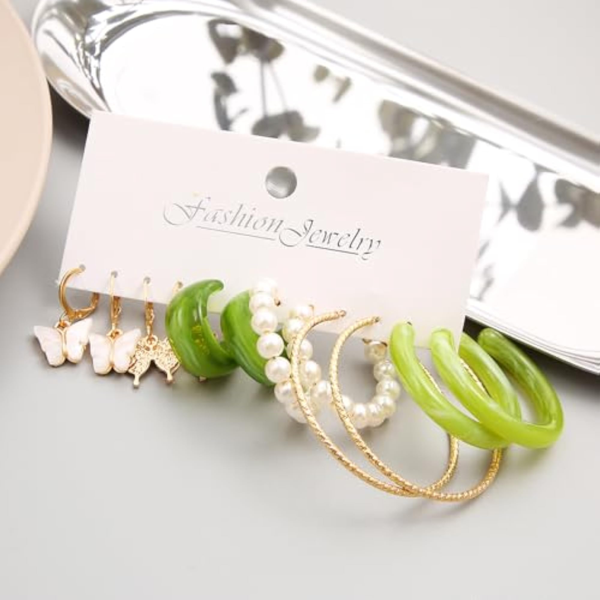 6 Pairs Stylish Hoop Earrings for Men and Women