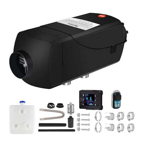 SLAHAJ Riscaldatore da parcheggio 2000W 12/24V 2KW Riscaldatore Diesel Portatile con Regolazione Automatica dell'altitudine Riscaldatore ad Aria Diesel