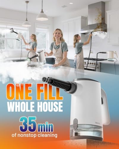 Handheld Steam Cleaner for Home, 3s Instant Heat Pressurized Steamer with 650ML Long-Lasting Tank – Lightweight Portable for Kitchen, Grout, Pet Stains, Couch, Car, Bathroom, Tile, Oven, BBQ Grill — view 5