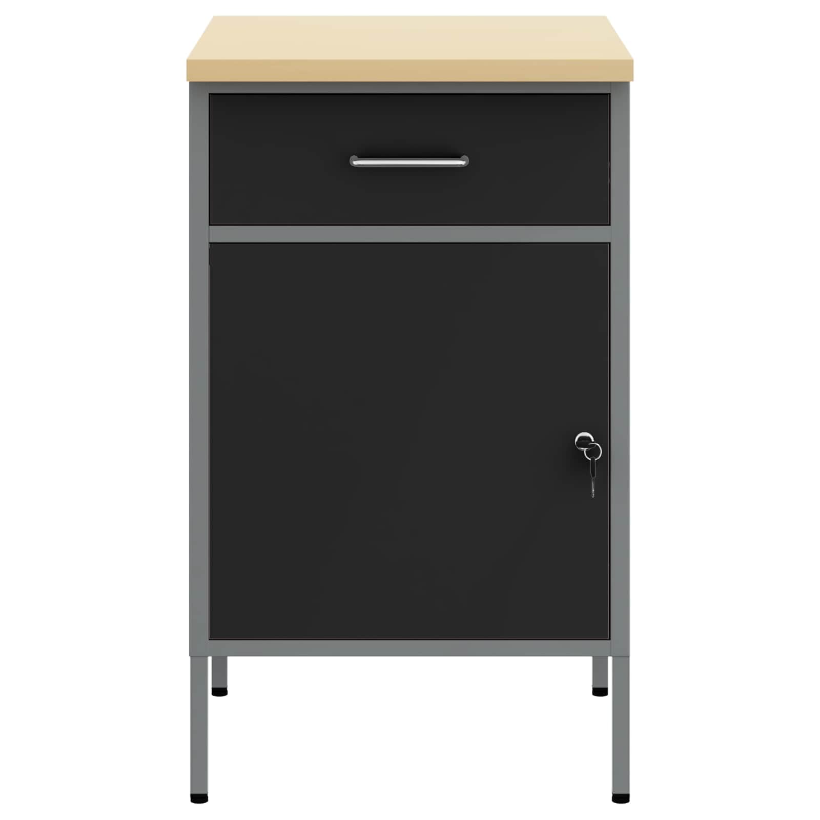 Genérico Banco de Trabajo con cajón Negro y Gris 50 x 55 x 85 cm,Bricolaje,Accesorios de Bricolaje,Organización y Almacenamiento de Herramientas,Mesas de Trabajo,Negro,4103462