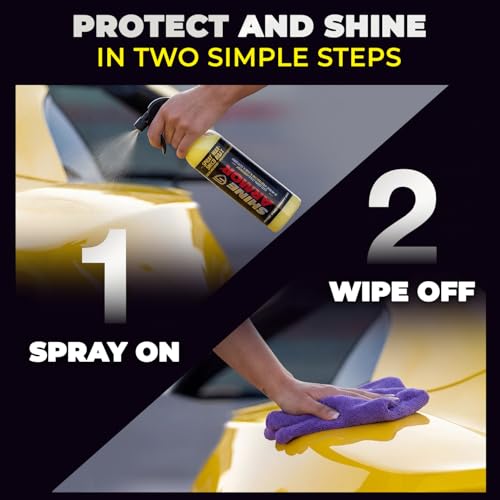 Image of SHINE ARMOR Carnauba Car Wax - Made in USA Brazilian Liquid Spray Wax for Instant Gloss & Up to 8 Weeks Protection, UV Defense, Car Wax Polish for Cars, Trucks, SUVs & RVs - 16 fl oz