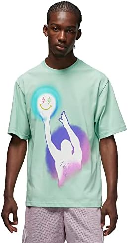 Nike Camiseta masculina Jordan x J Balvin, Verde esmaltado, GG
