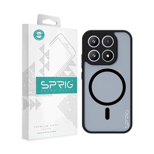 Image of SPRIG Compatible with Mi 17 Premium EdgeMag Back Cover Drop Tested Shock Proof Mobile Case for Men, Women, Boys and Girls with Camera Protection (Black Transparent)