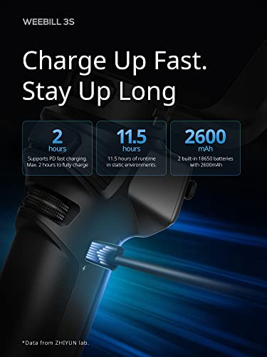 ZHIYUN Zhi Yun Weebill 3S Gimbal Stabilizer for DSLR Cameras - Black ZHIYUN Zhi Yun Weebill 3S Gimbal Stabilizer for DSLR Cameras - Black