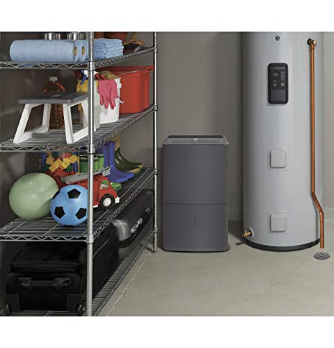 GE Energy Star Portable Dehumidifier 50 Pint with Pump, Perfect for Bedroom, Basement & Garage, Ideal for High Humidity Areas, Built-in Pump