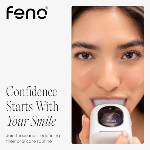 Image of Feno Smartbrush Founders Edition Plus - Electric Toothbrush Powered by Artificial Intelligence with Custom Mouthpiece, Foam Toothpaste (3 Tubes), Tongue Scraper and Subscription