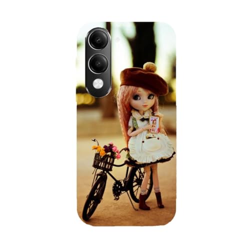 Image of Crepes Girl Design | Baby Girl | Doll | Cycle Designer Printed Hard Matt Finish Mobile Case Back Cover for Vivo T4 Lite 5G /iQOO Z10 Lite 5G /Vivo Y19 5G /Vivo Y19E
