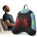 COMFIER Cordless Lumber Support Pillow for Office Chair, Lower Back Massager with Heat, Shiatsu Back Support Cushion, Rechargeable & Portable for Office, Home Use, Gift for Women