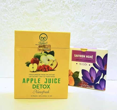 Rubiss Apple Juice Detox with Free Saffron (15 packs)
