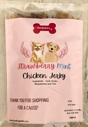 The Barkery Strawberry Mint Chicken Jerky for Dogs (80gms) (Pack of 2)