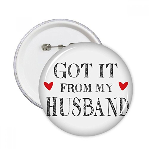 Cadeau de Saint-Valentin pour femme broches rondes personnalisées