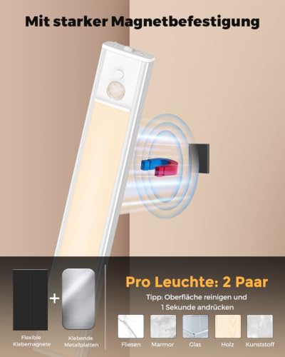 Unterbauleuchte Küche LED mit Bewegungsmelder 25CM, 3 Farben(5 Stück) – Ansicht 9