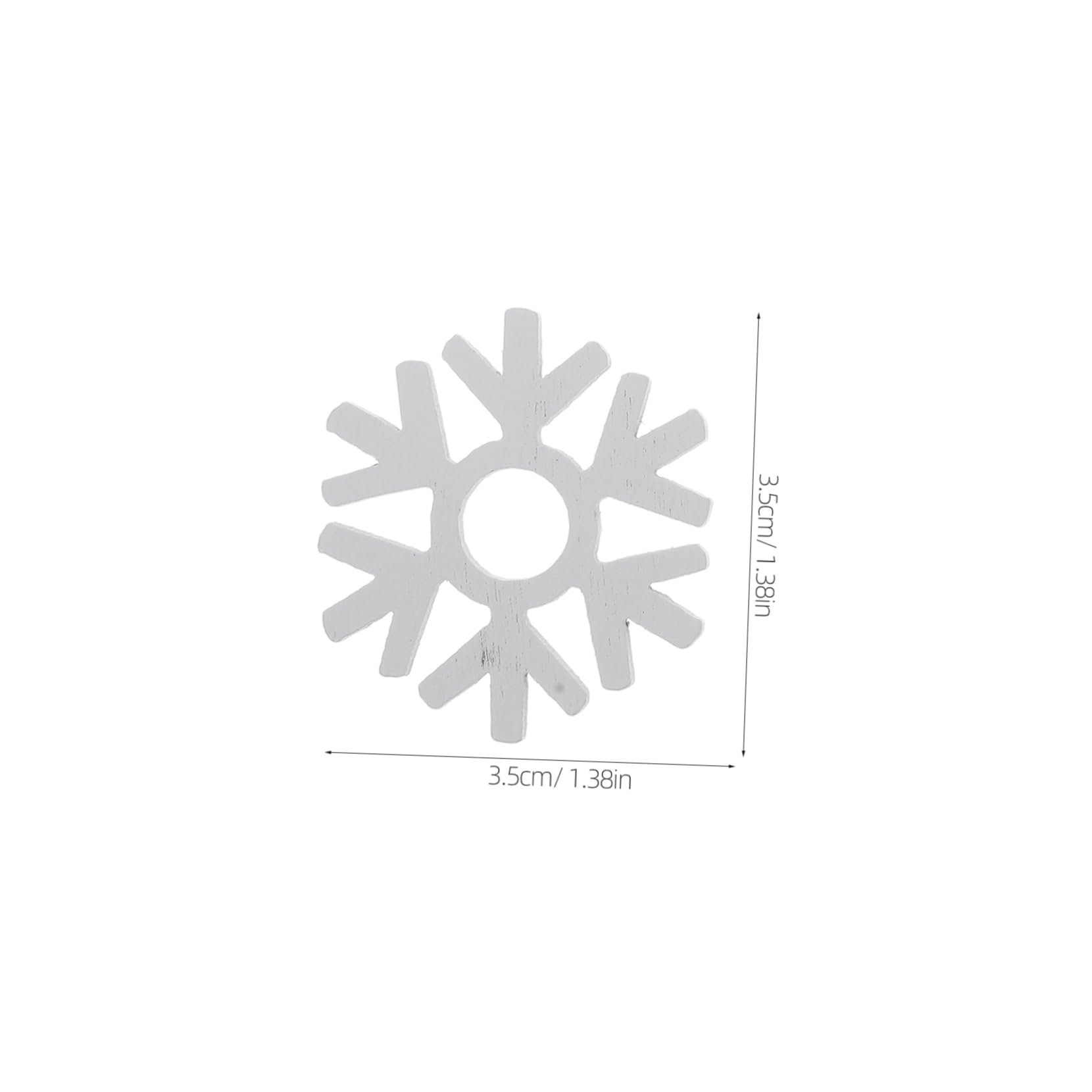 Cabilock 100 Pièces De Tranches De Bois De Flocons De Neige De Noël : Tranches De Bois Suspendues en Bois pour Arbre De Noël Vierge À Peindre Étiquettes De Flocons De Neige De Noël pour